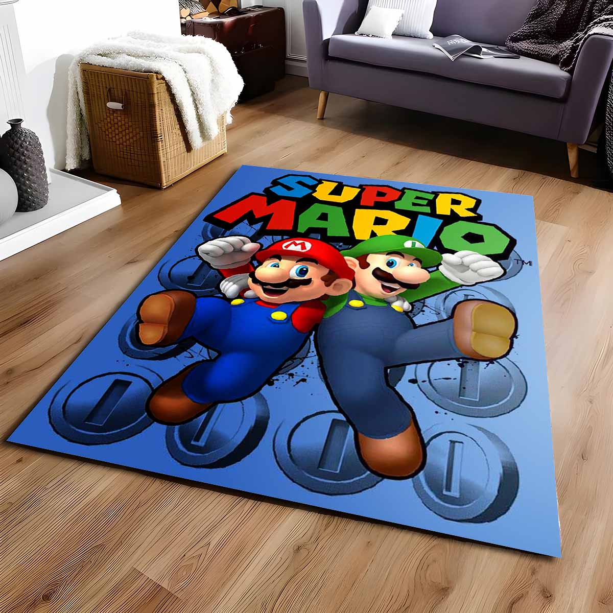 Mario Und Luigi Super Mario 2 Teppich