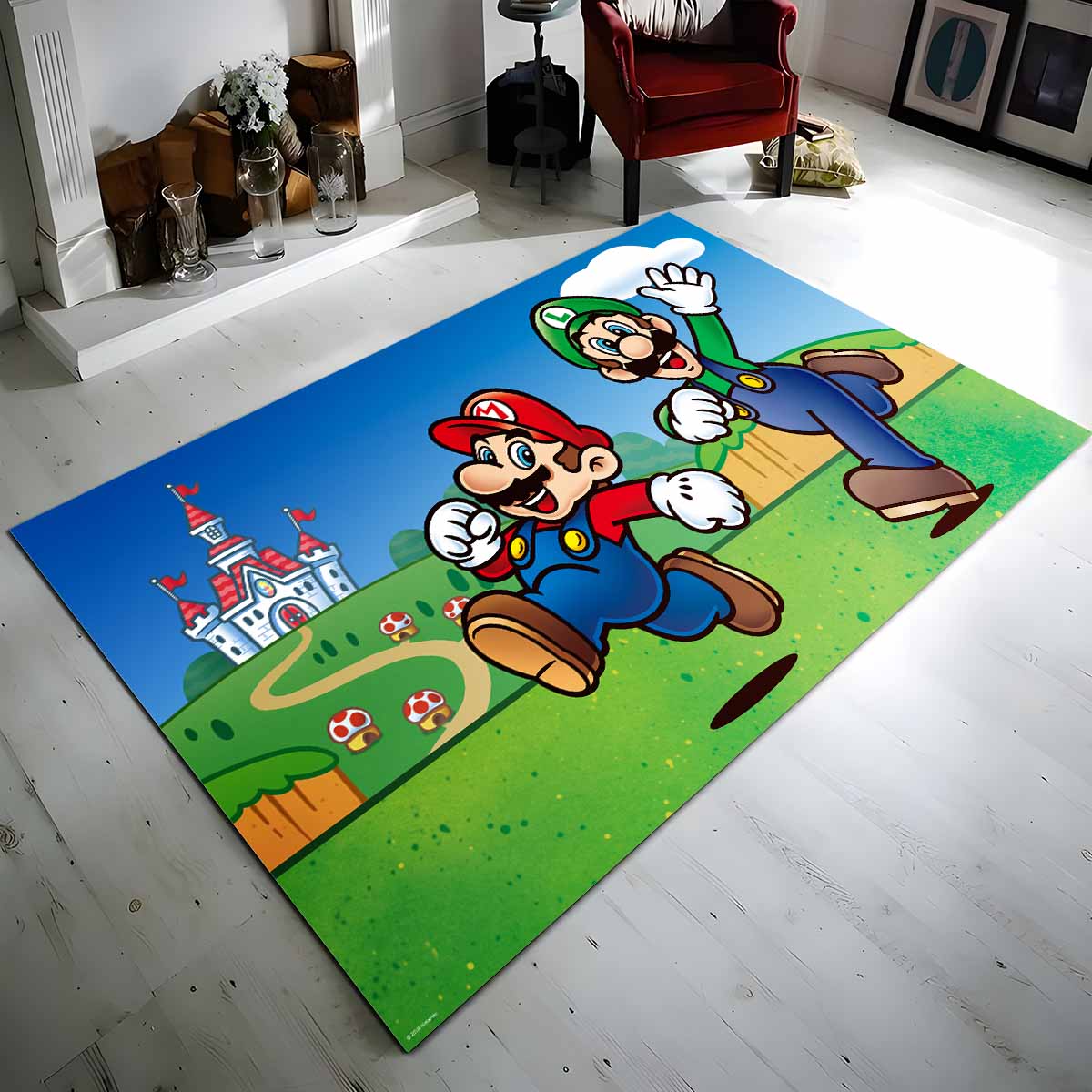 Mario Und Luigi Super Mario 4 Teppich
