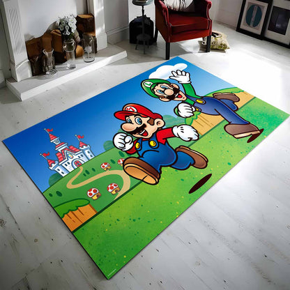 Mario Und Luigi Super Mario 4 Teppich