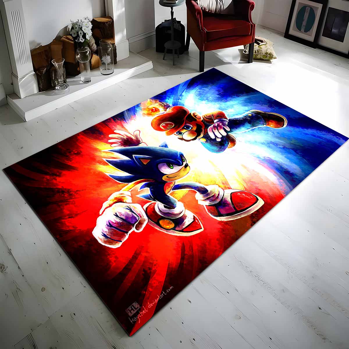 Mario Und Sonic 1 Teppich