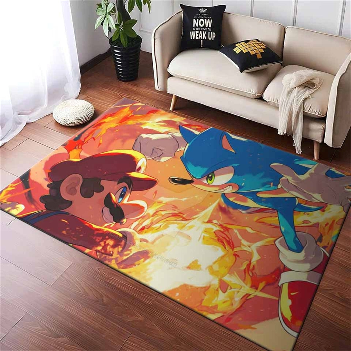 Mario Vs Sonic Teppich