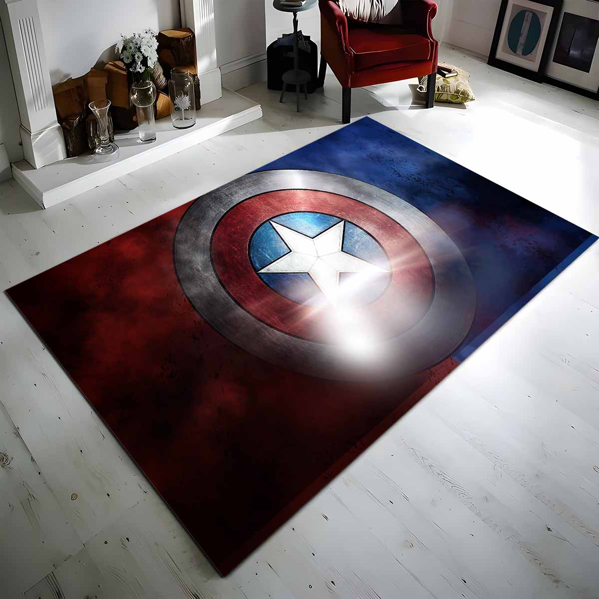 Marvel Legends Captain America Schild 4 Teppich