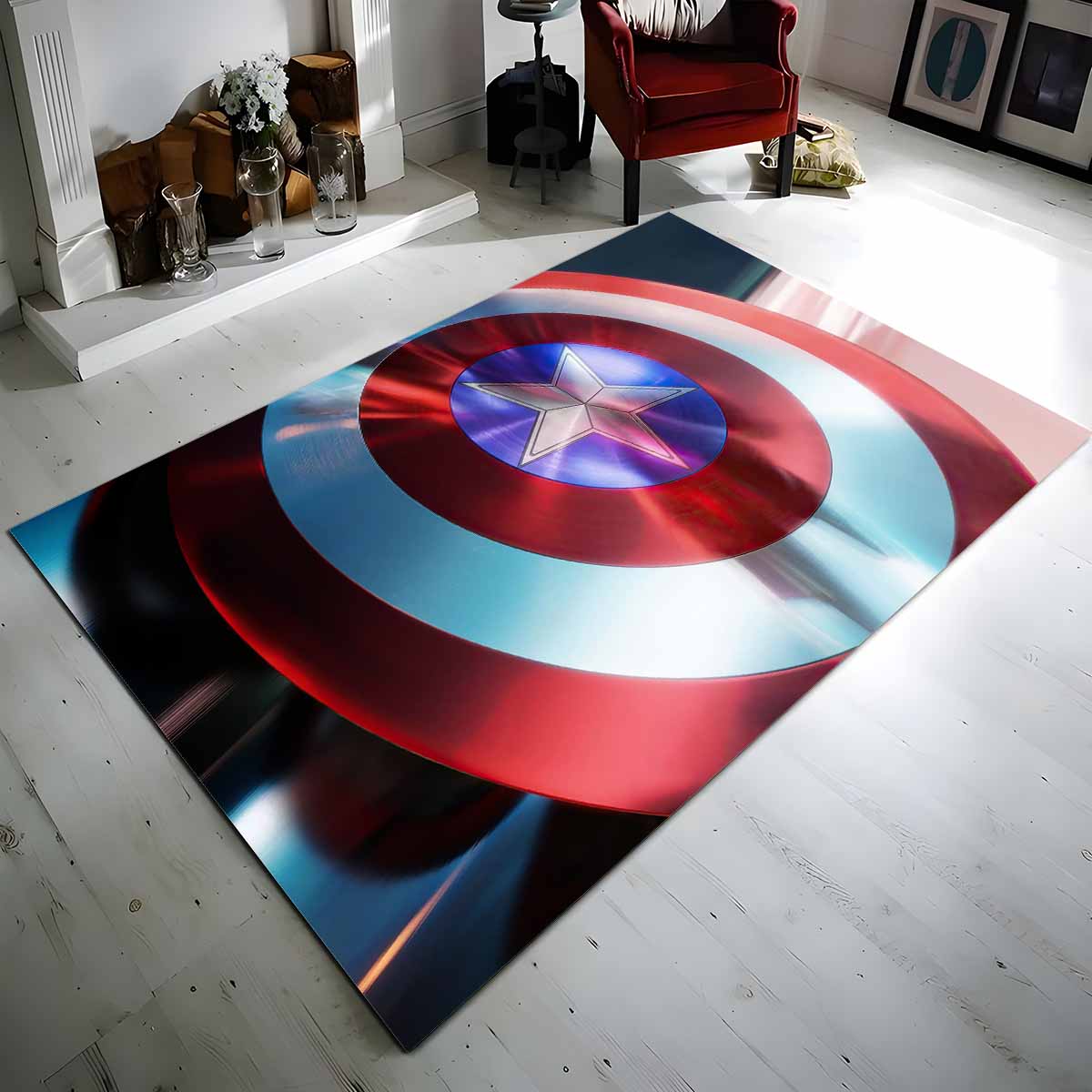 Marvel Legends Captain America Schild Teppich