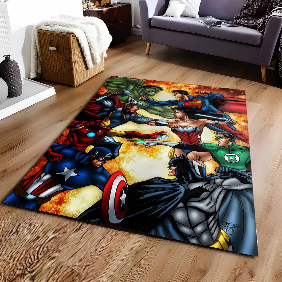Marvel Und Dc Comics Teppich