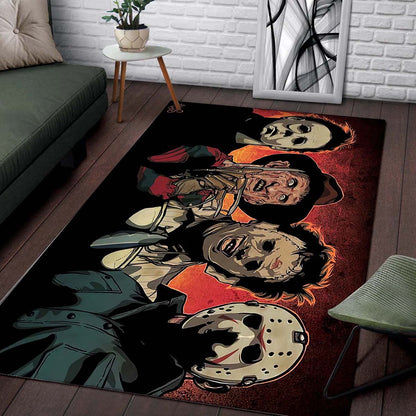 Michael Myers Freddy Krueger Ledergesicht Teppich 2