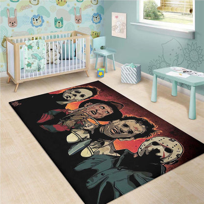 Michael Myers Freddy Krueger Ledergesicht Teppich 3