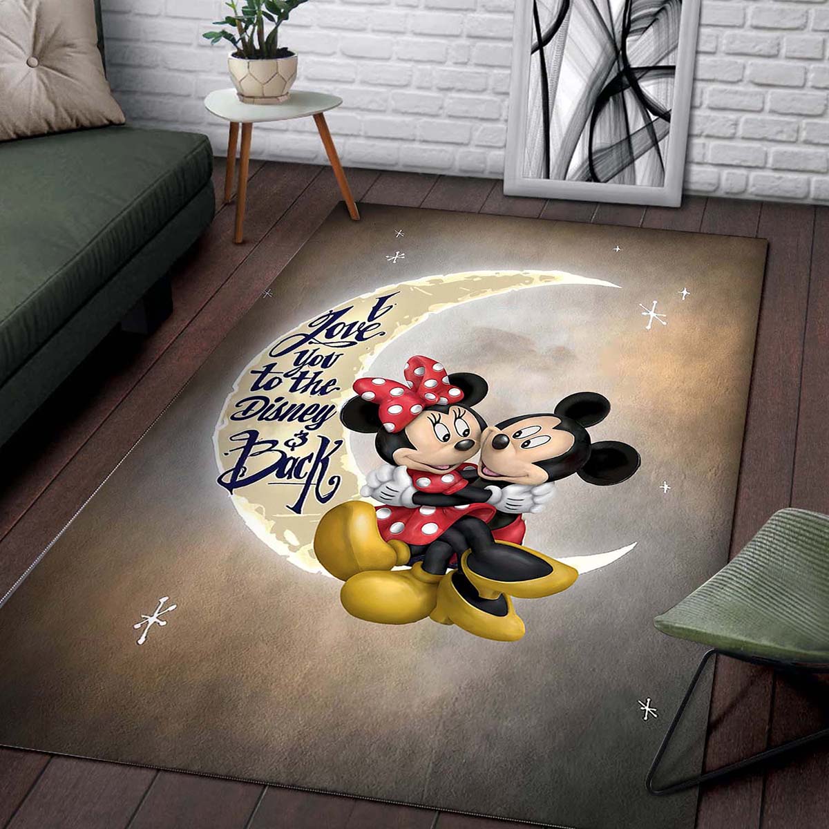 Mickey Mouse To The Moon Disney Bedroom Teppich 2