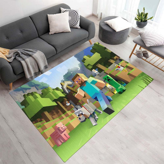 Minecraft Alle Charaktere Steve und Creeper Teppich - TOK