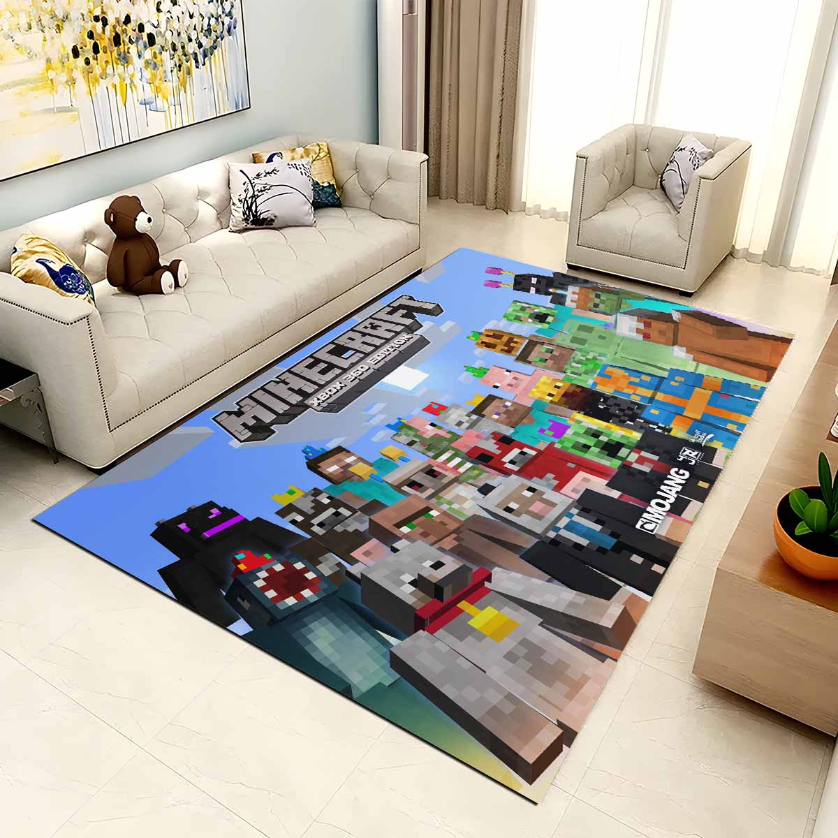 Minecraft Alle Charaktere Freunde Im Spiel 2 Teppich 2
