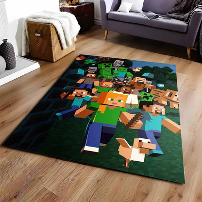 Minecraft Alle Charaktere Schurken Und Gute Charaktere Teppich