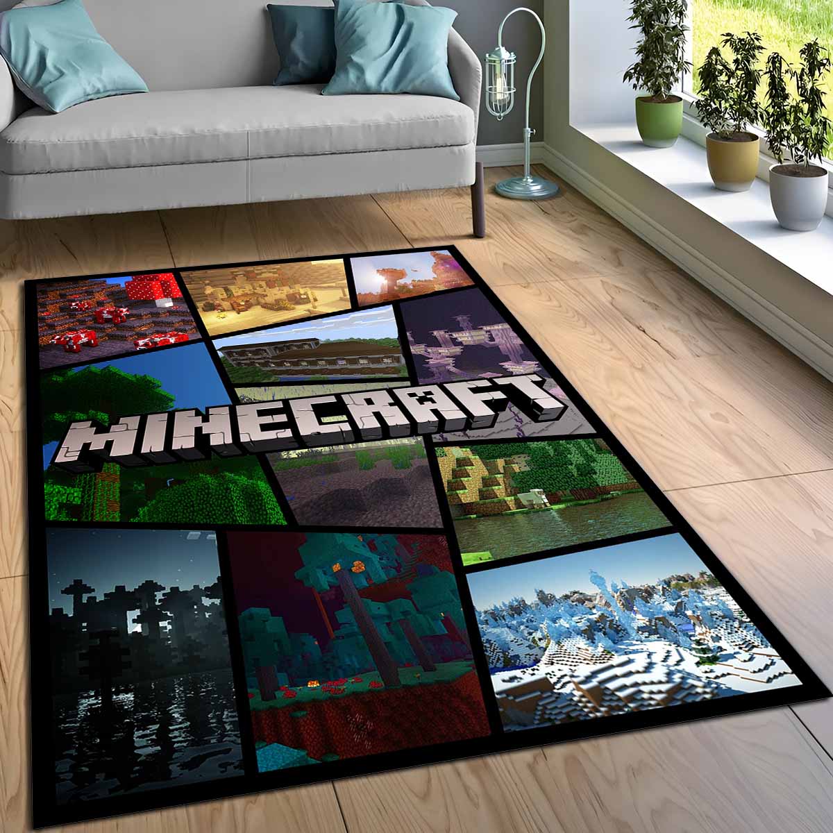 Minecraft Biom Ebenen Tundra Nether Teppich 3