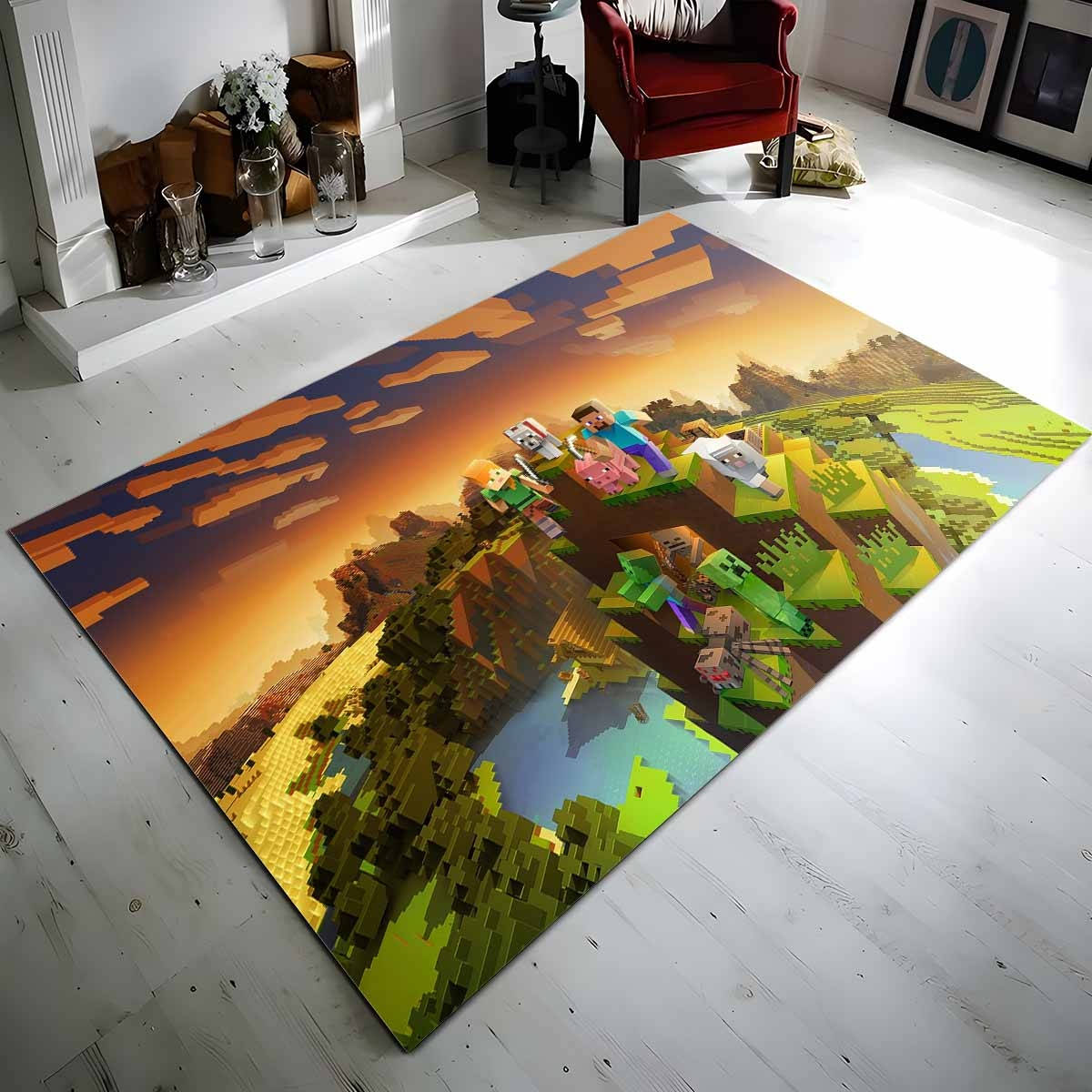 Minecraft Charaktere 1005 Teppich