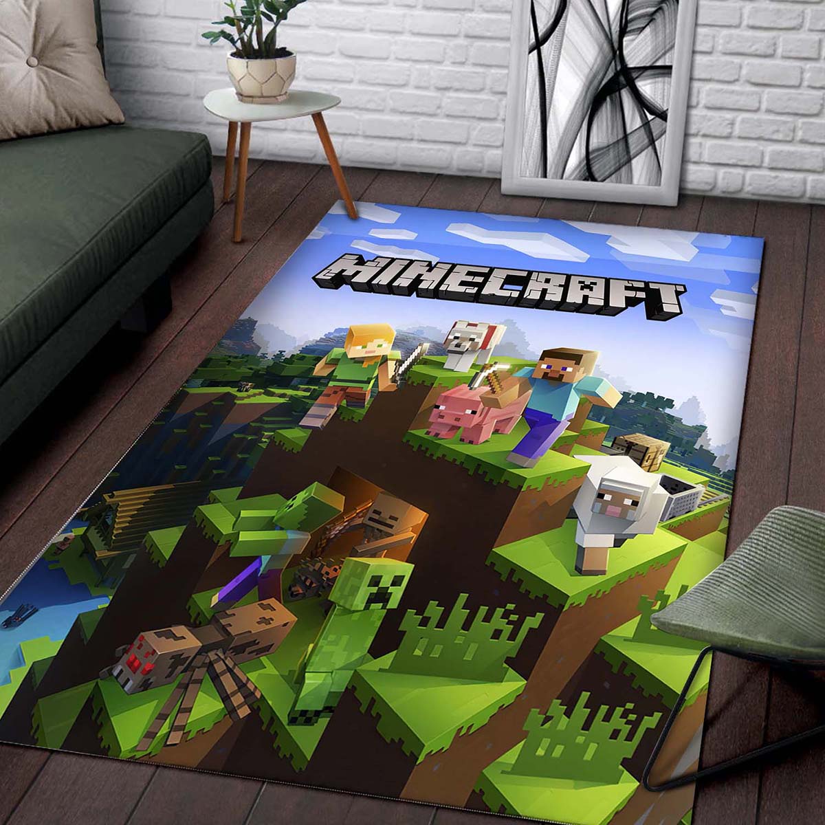 Minecraft De01 Charaktere Teppich 2