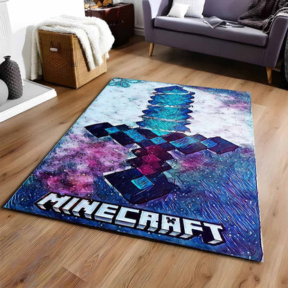Minecraft Diamantschwert Kunst Teppich
