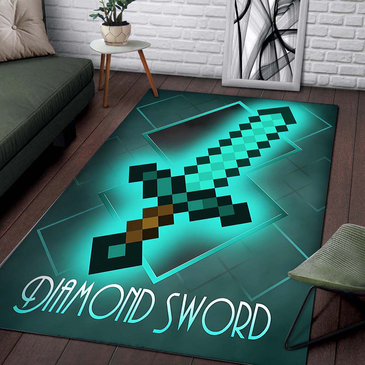 Minecraft Diamond Teppich 2