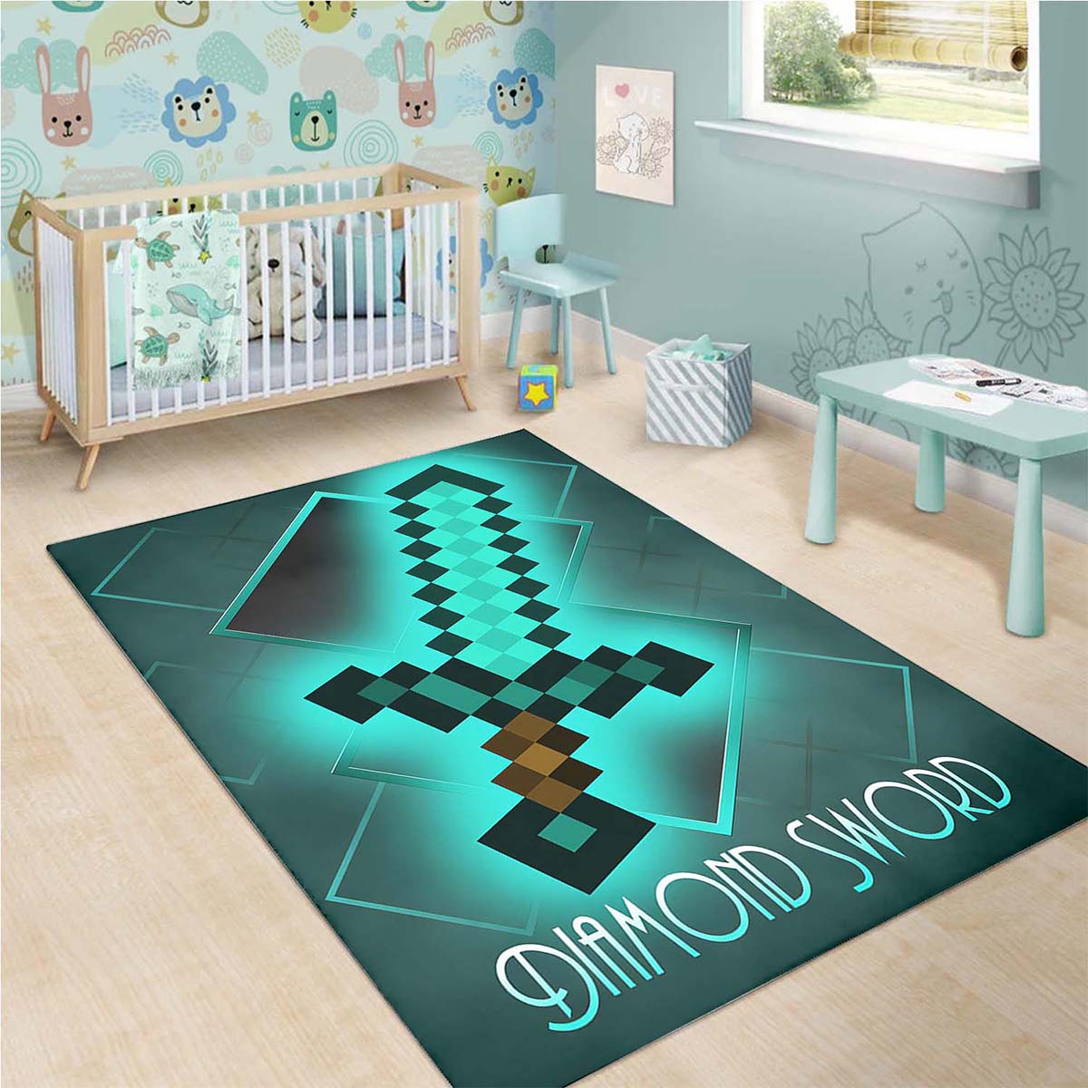 Minecraft Diamond Teppich 3