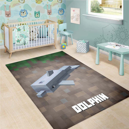 Minecraft Dolphin Teppich 3