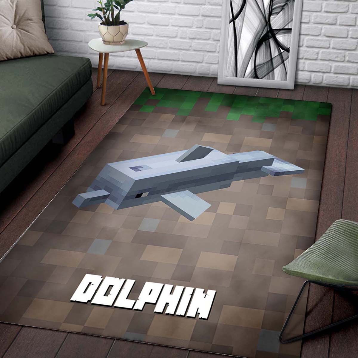 Minecraft Dolphin Teppich 2