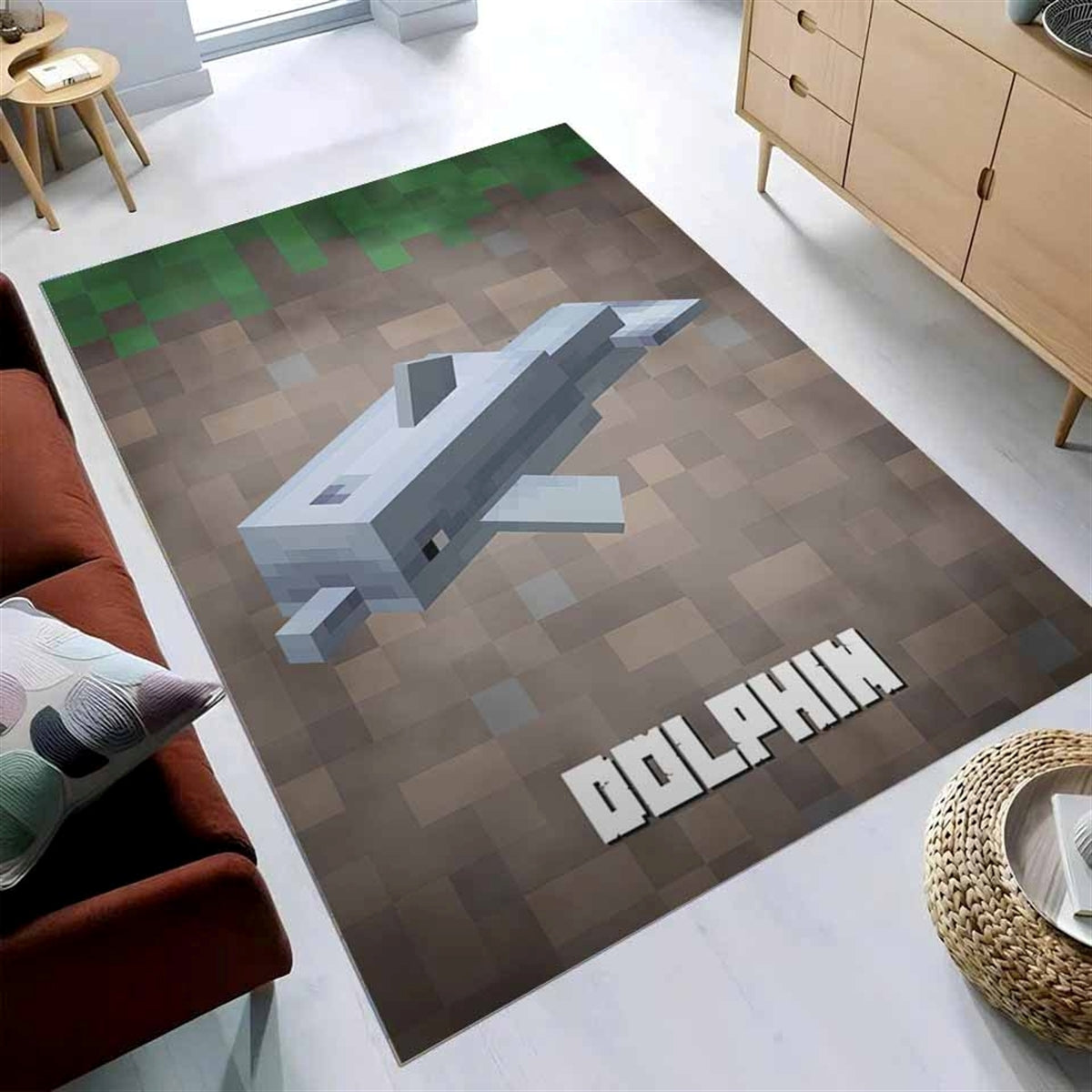 Minecraft Dolphin Teppich