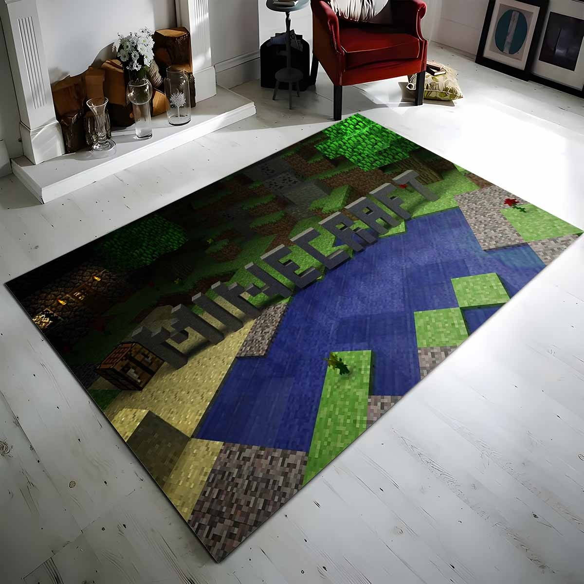 Minecraft In Der Natur Blcke Teppich