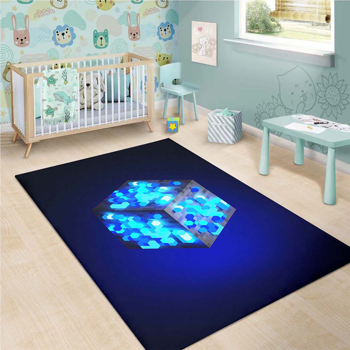 Minecraft Lapislazuli Teppich 3