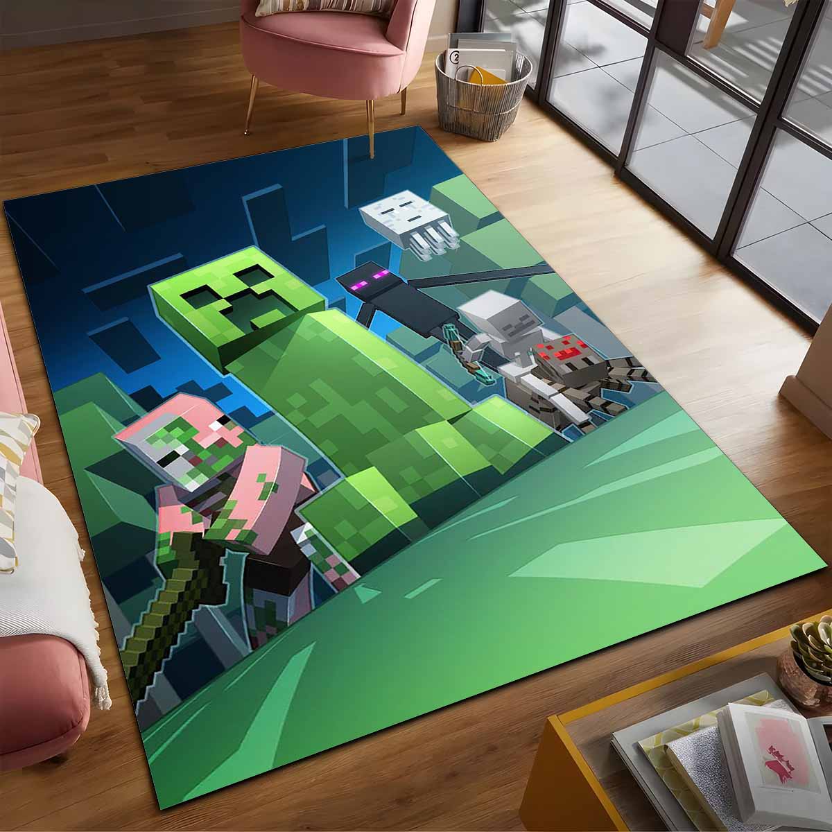 Minecraft Schurke Creeper Spinne Enderman Teppich 2