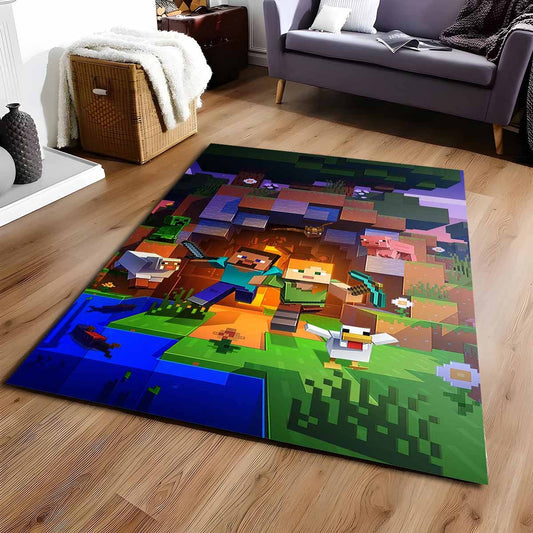 Minecraft Steve Alex Und Alle Freunde Teppich
