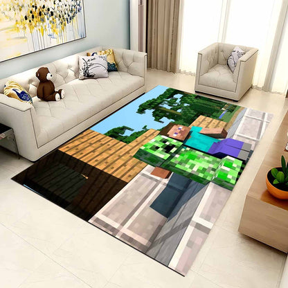 Minecraft Steve Creeper Spielteppich Teppich 2