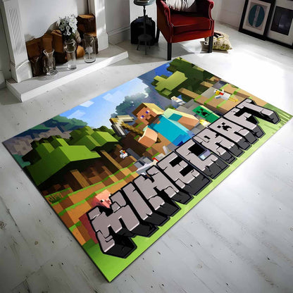 Minecraft Und Hauptcharakter Steve Teppich