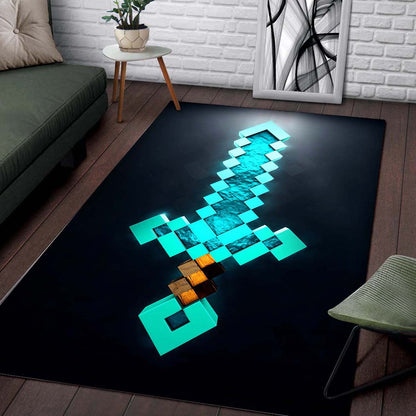 Minecraft Verzaubertes Diamantschwert Teppich 2