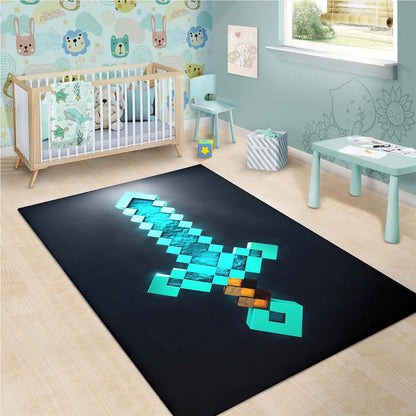 Minecraft Verzaubertes Diamantschwert Teppich 3
