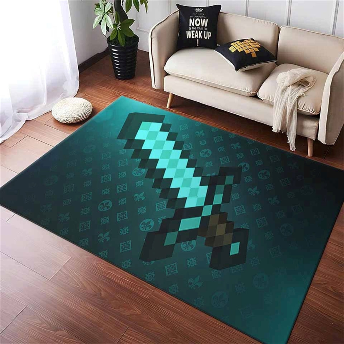 Minecraft Video Game Teppich