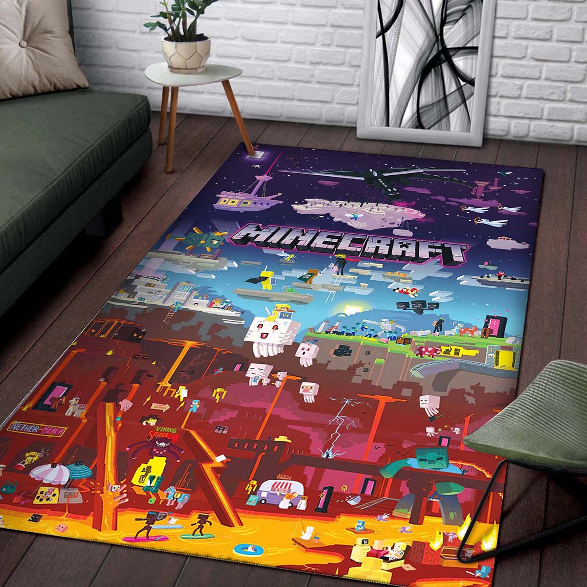 Minecraft Wohnzimmer 2585 Teppich 2