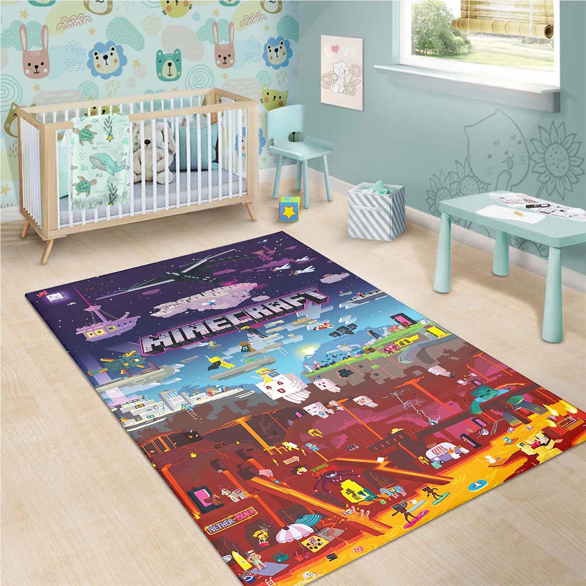 Minecraft Wohnzimmer 2585 Teppich 3