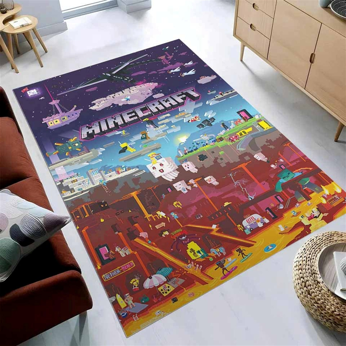 Minecraft Wohnzimmer 2585 Teppich