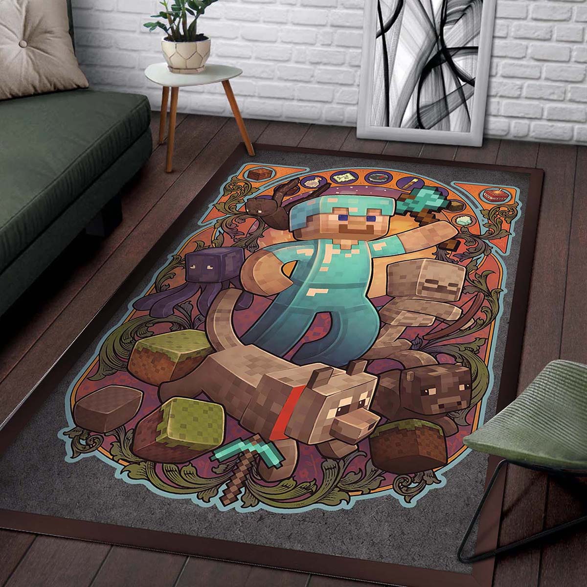 Minecraft Wohnzimmer Teppich 2