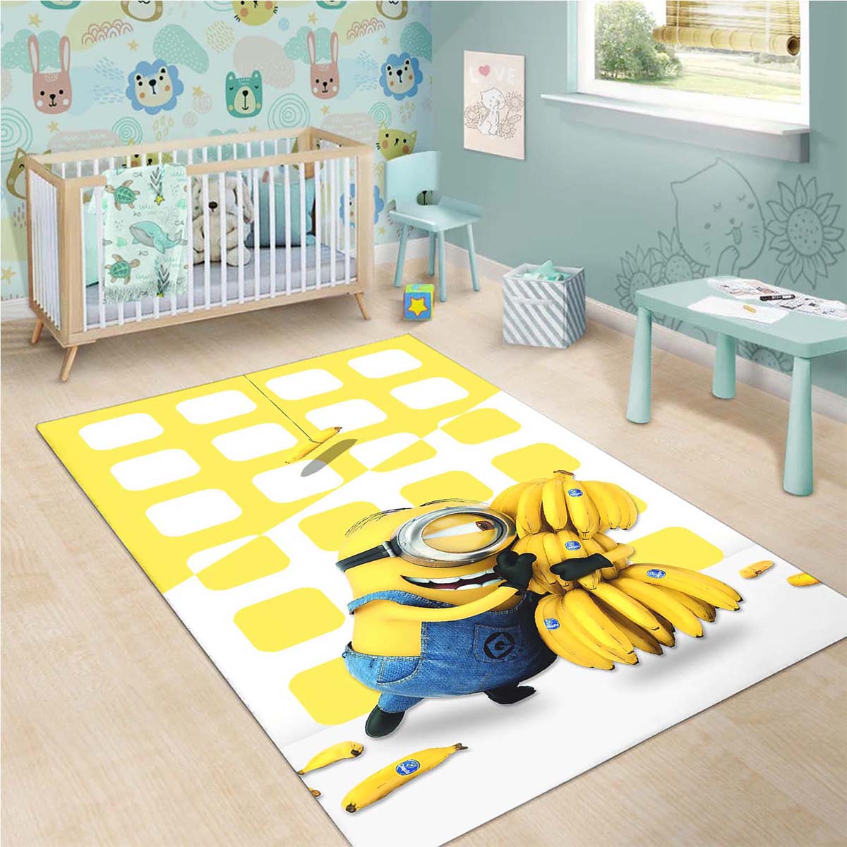Minion Love Banana Teppich 3
