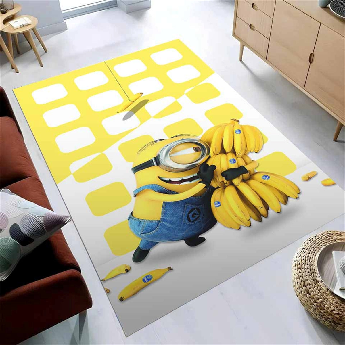 Minion Love Banana Teppich