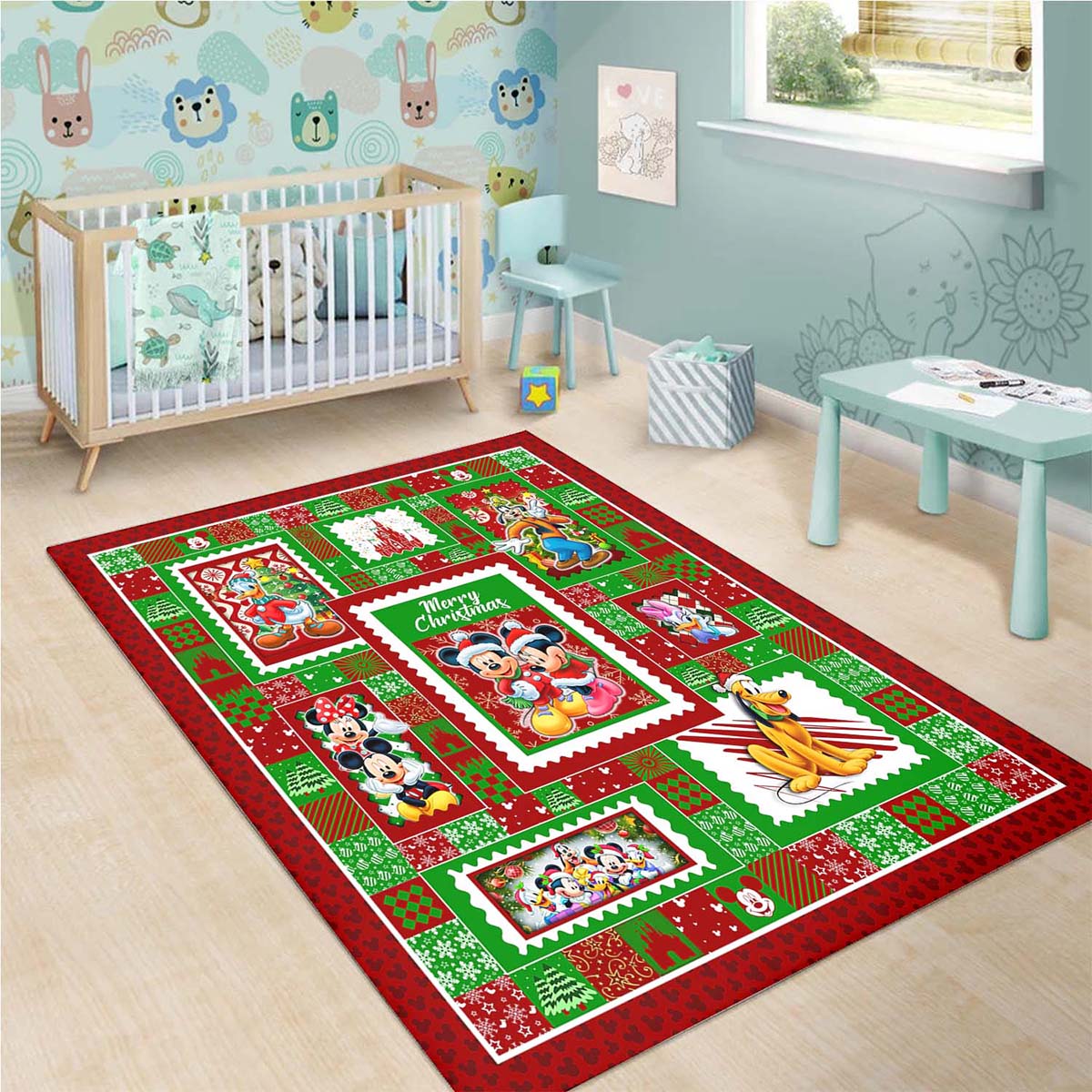 Minnie & Mickey Mouse A Christmas Gift Disney Teppich 3