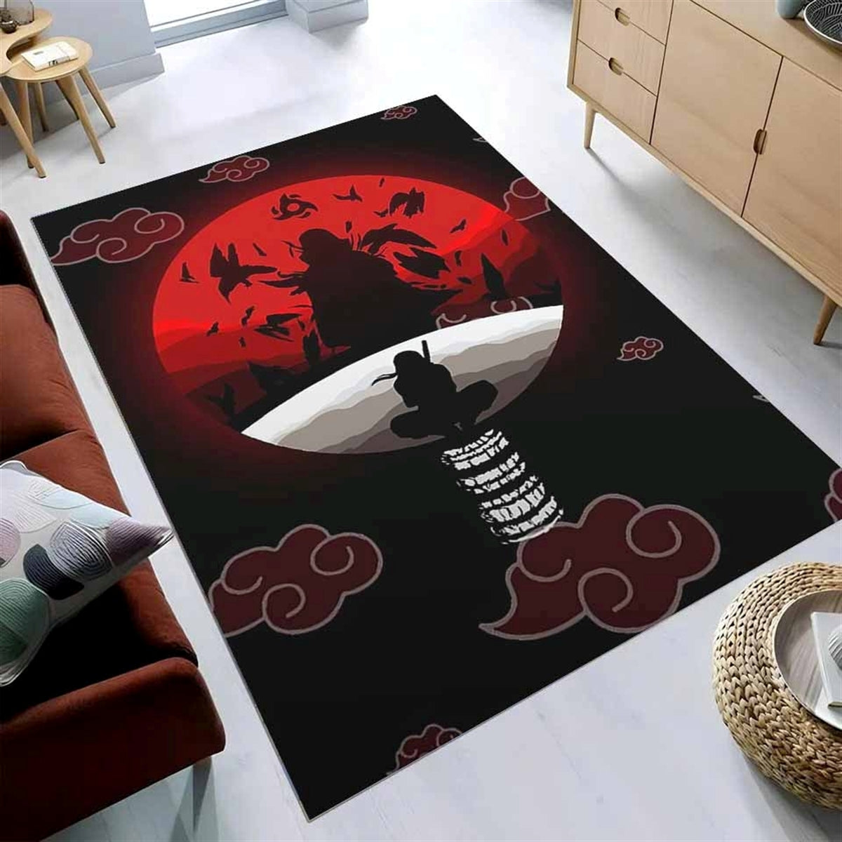 Naruto Anime Manga Itachi Akatsuki Anime Bloodmoon Teppich