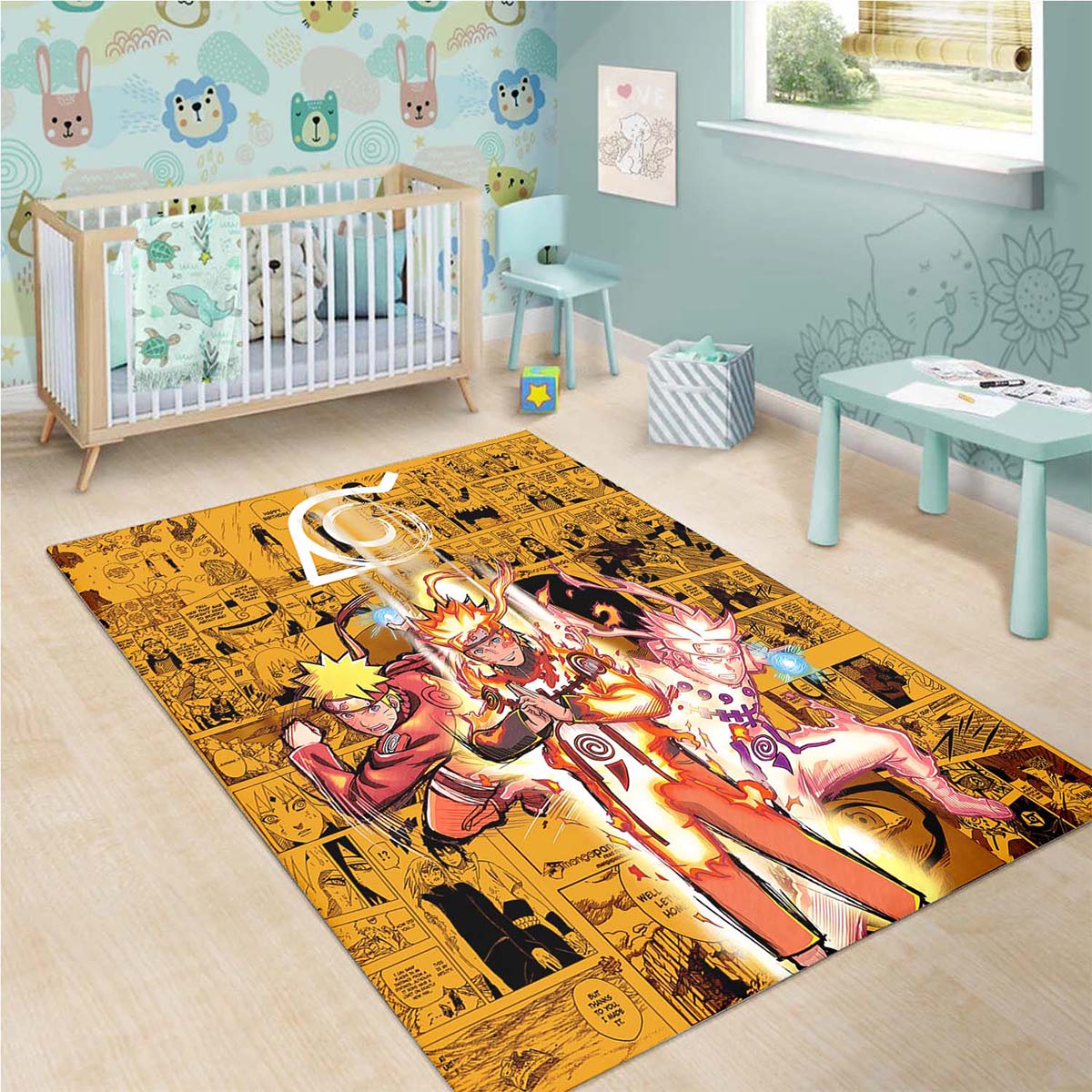 Naruto Anime Naruto Bijuu Mode Manga Background Teppich 3