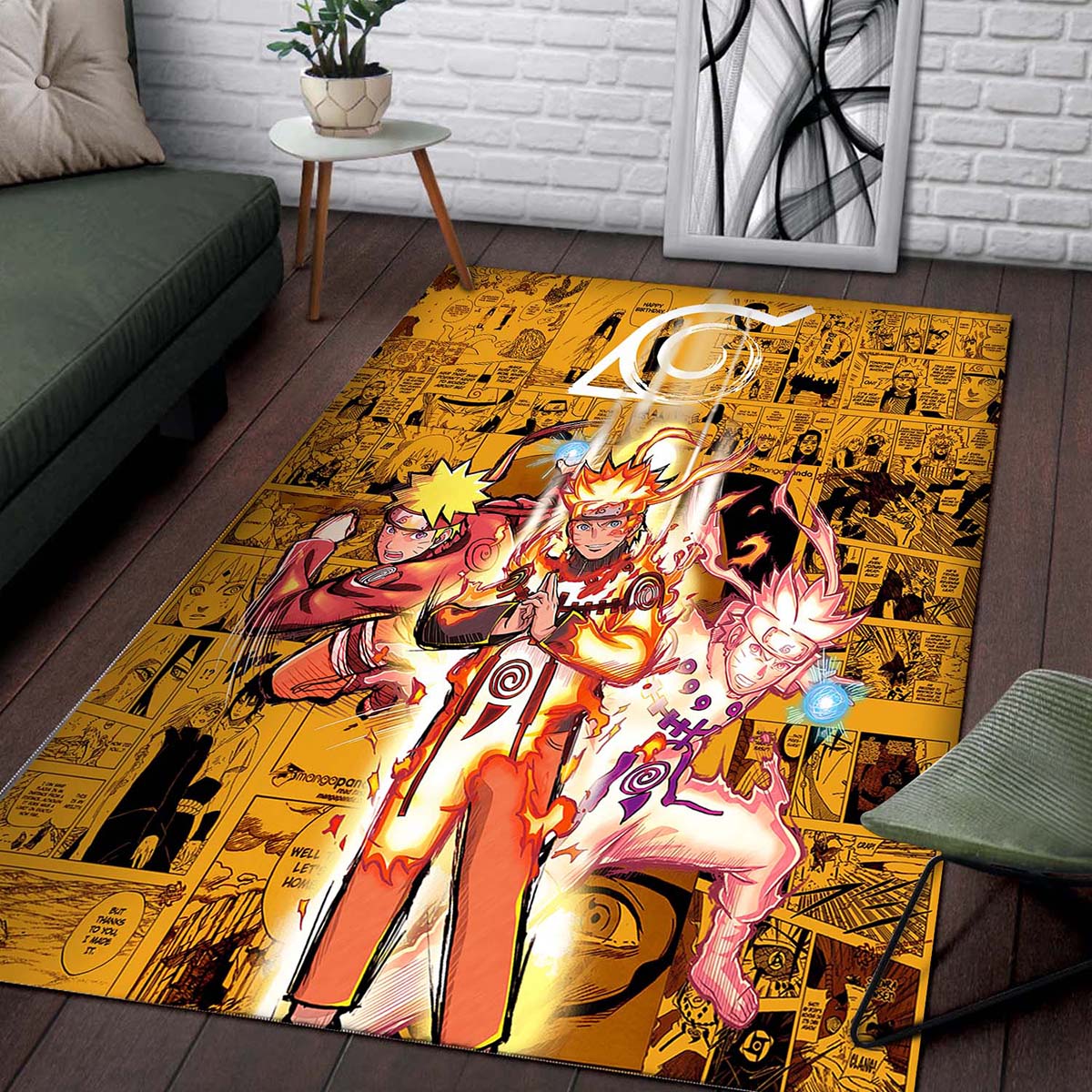 Naruto Anime Naruto Bijuu Mode Manga Background Teppich 2