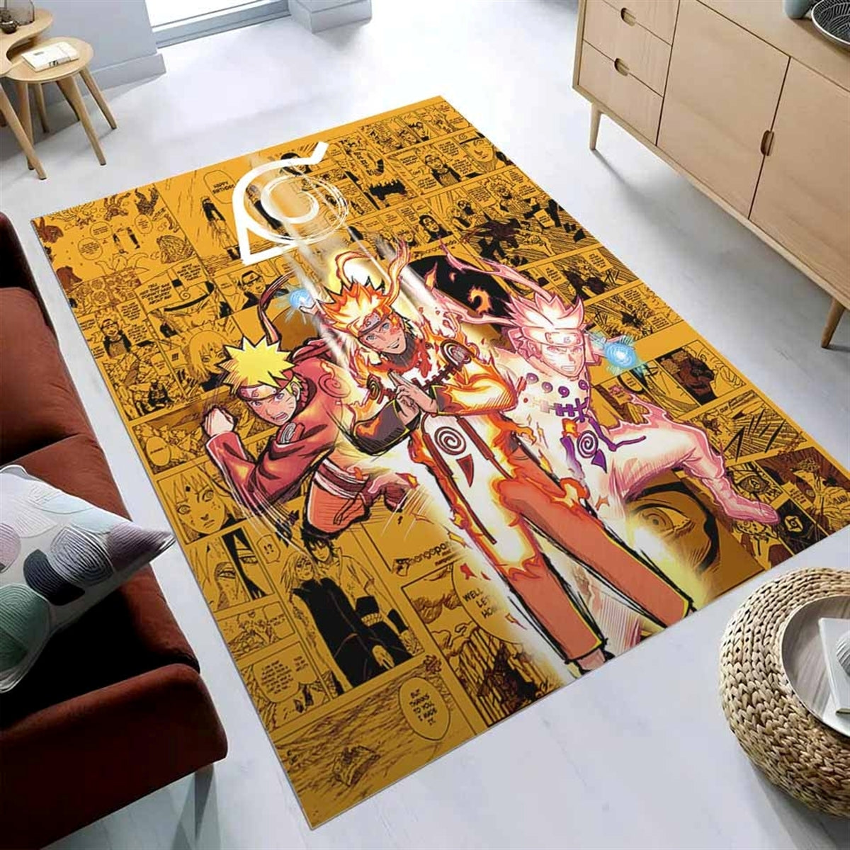 Naruto Anime Naruto Bijuu Mode Manga Background Teppich