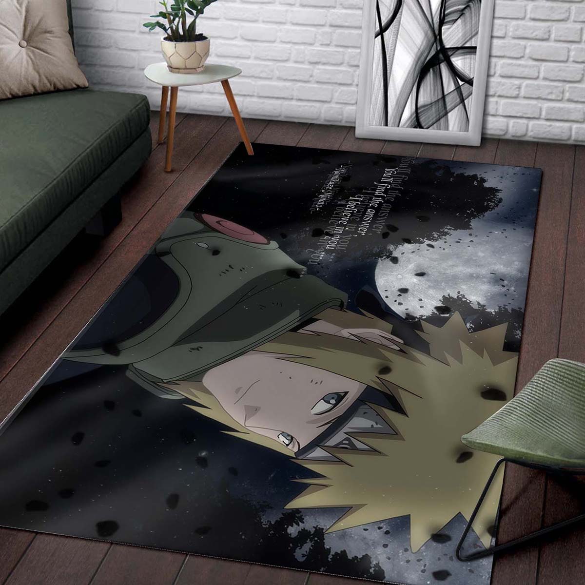 Naruto Eclair Jaune Konoha Teppich 2