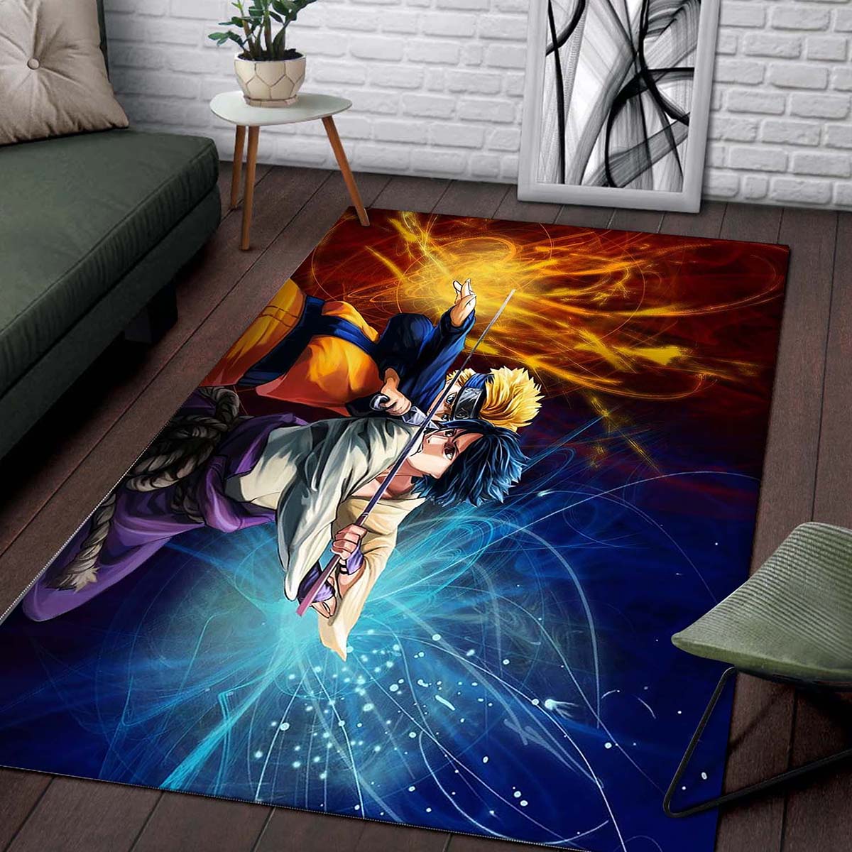Naruto Vs Sasuke Hd Art Teppich 2