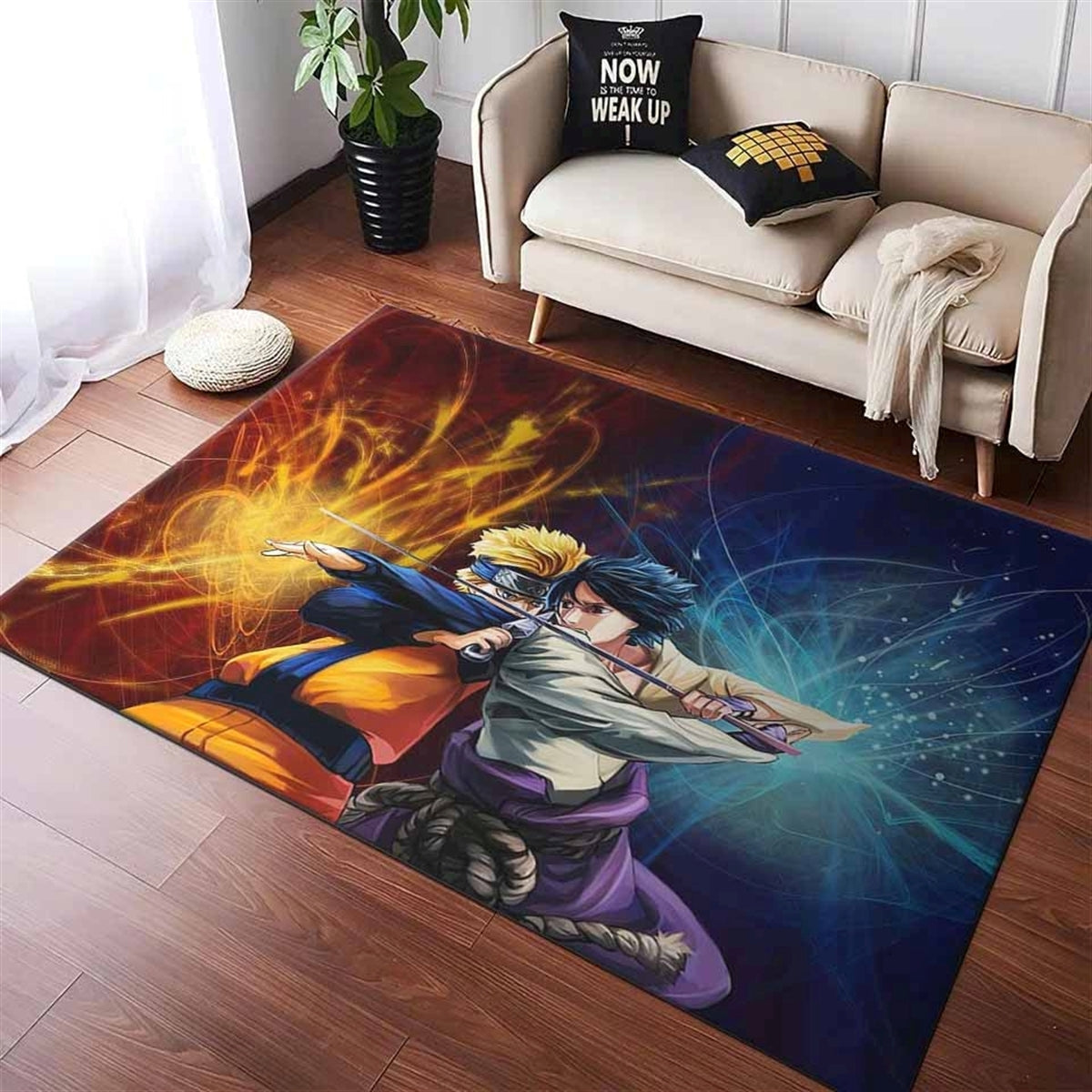 Naruto Vs Sasuke Hd Art Teppich
