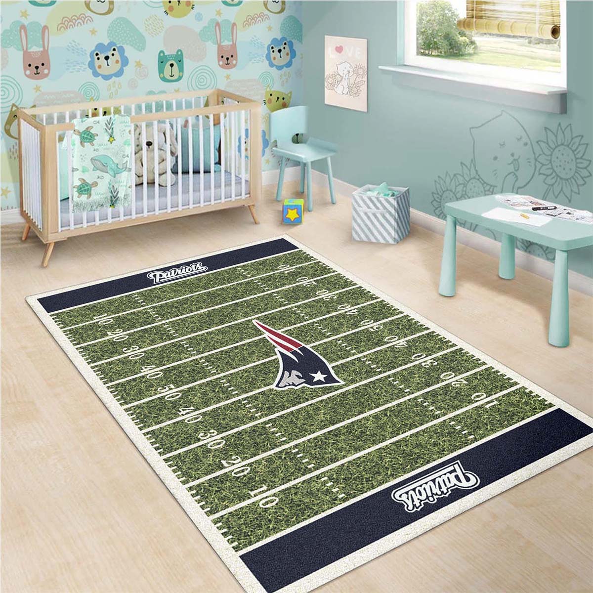 New England Patriots Fuballmannschaft Feld Teppich 3