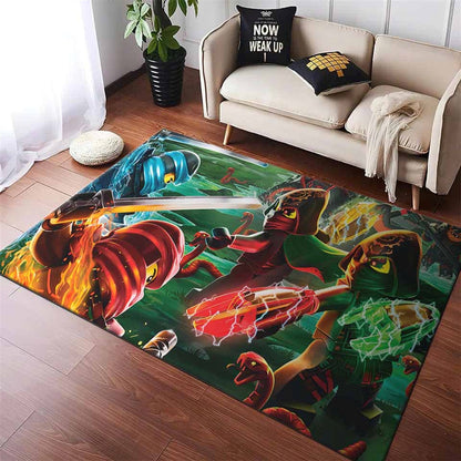 Ninjago Alle Charaktere Kmpfen Teppich