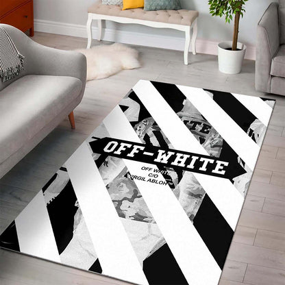Off White Pattern Teppich 3