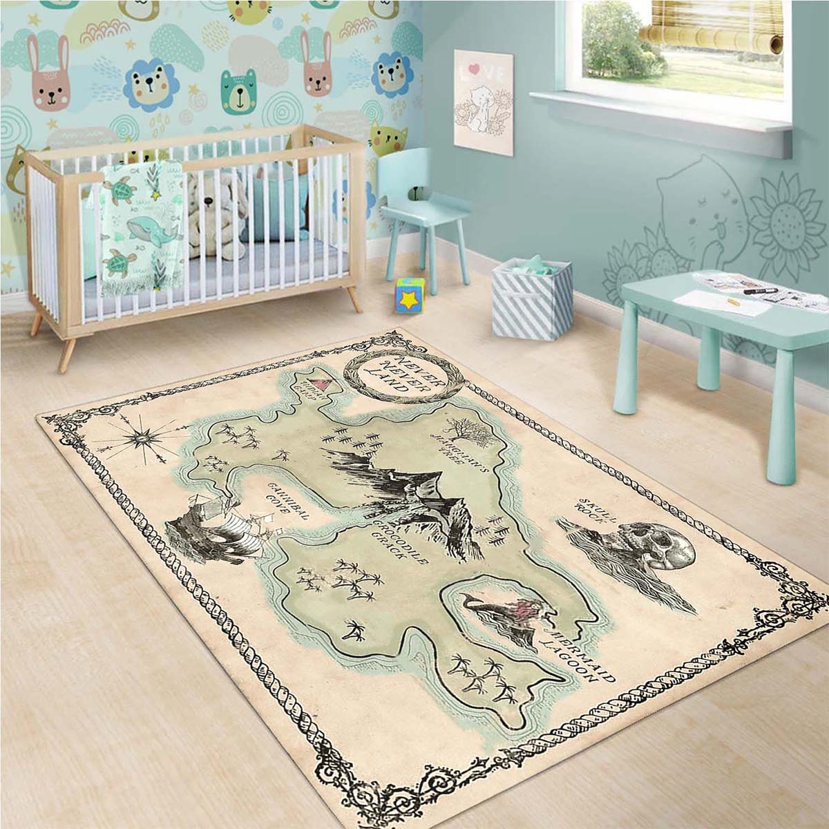 Peter Pan Neverland Map Teppich 3